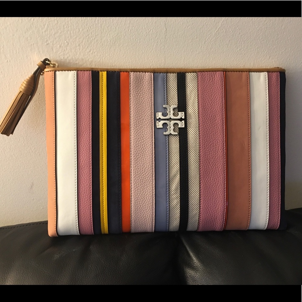 💲3️⃣7️⃣5️⃣‼️NWT‼️Tory Burch Web Pouch / Clutch‼️